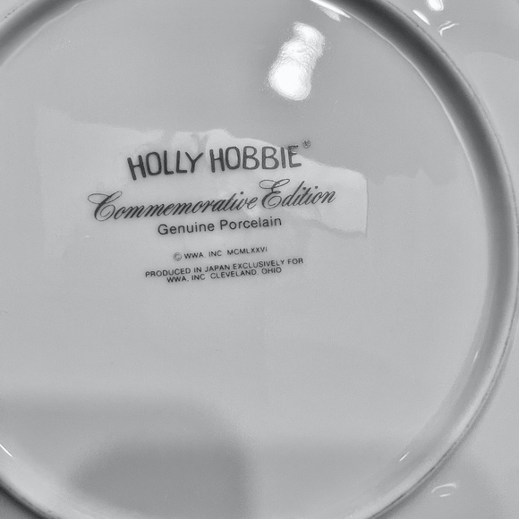 HOLLY HOBBIE 1976 "WHO ELSE BUT A MOTHER" MOTHER'S DAY 8" PLATE WITH GOLD TRIM - Picture 10 of 16